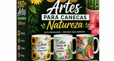 ⚡ Mega Pack 350+ Artes Para Canecas Sublimação Natureza