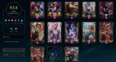 Conta Lol Ex Challenger com muitas skins e chromas raros