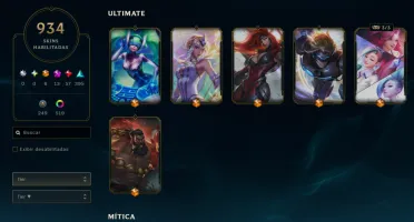 Conta Lol Ex Challenger com muitas skins e chromas raros