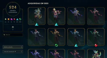 Conta Lol Ex Challenger com muitas skins e chromas raros
