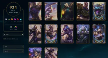 Conta Lol Ex Challenger com muitas skins e chromas raros