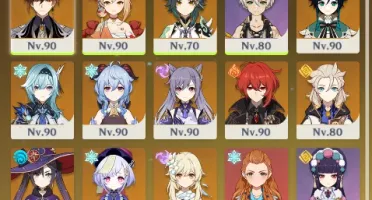 Ar 57- Ganyu, Venti, Zhongli, Eula, Xiao, Albedo Mais 6*