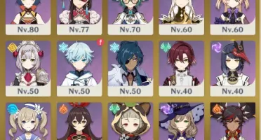 Ar 57- Ganyu, Venti, Zhongli, Eula, Xiao, Albedo Mais 6*