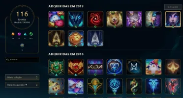 Conta de Lol Platina 3 com MMR ok - 125 campões - 79 skins