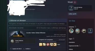 Conta Steam Csgo Prime Global