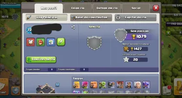 Conta clash of clans cv9 full + chash Royal lv11