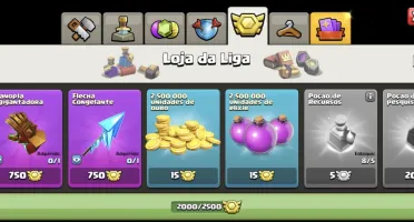 CV 15 - 15k de gemas, 2k pontos liga e vários itens mágicos
