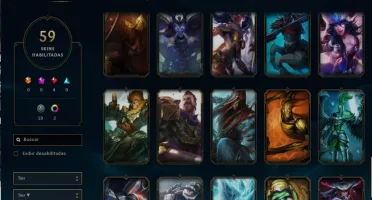 Conta GOLD V Todos Campeões 59 skins