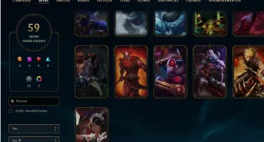 Conta GOLD V Todos Campeões 59 skins