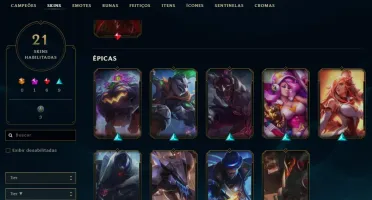 Conta League of Legends - Skins