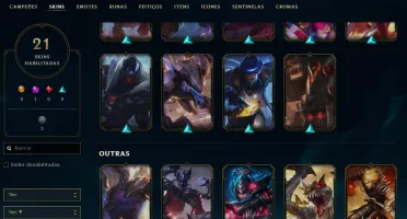 Conta League of Legends - Skins