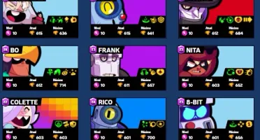 CONTA BRAWL TODOS BRAWLERS FULL 60K ESTELAR