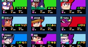 CONTA BRAWL TODOS BRAWLERS FULL 60K ESTELAR