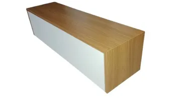 Aparador Freijó e Branco com Gaveta 60x25x20cm