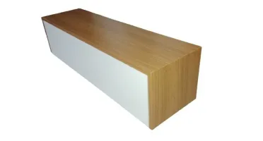 Aparador Freijó e Branco com Gaveta 60x25x20cm