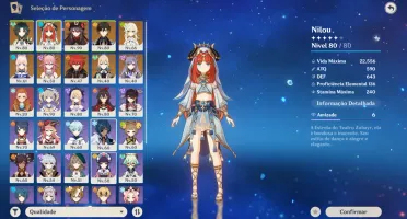AR 55 Nilou Hutao Xiao Zhongli Kokomi Yae Miko Diluc C1 Keq+