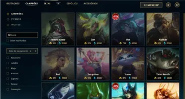 Conta unranked com 155 Champs e 111 Skins