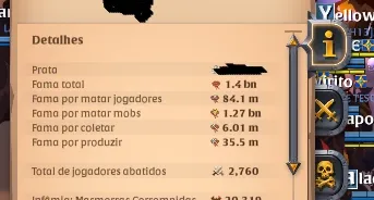 Conta Albion 1.4Bn De Fama Total Conta End Game, Itens  120