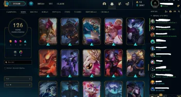 plat IV, e-mail verificado, muitas skins, Todos os champs