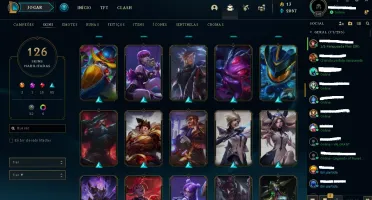 plat IV, e-mail verificado, muitas skins, Todos os champs