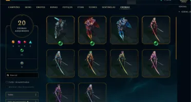 DADOS DE CRIAÇÃO, 100 SKINS, NIVEL 271, MOLDURA YONE YASUO+