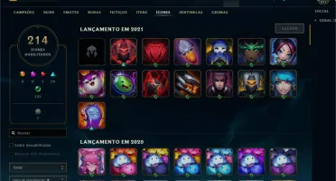 DADOS DE CRIAÇÃO, 100 SKINS, NIVEL 271, MOLDURA YONE YASUO+