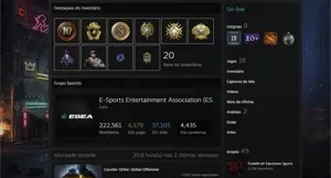 Conta 10anos steam cs COM PRIME, lvl 18gc com MEDALHAS RARAS