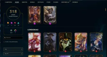 Conta lol 318skins Full champs
