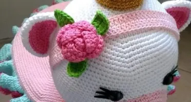 Capa para banquinho em croche