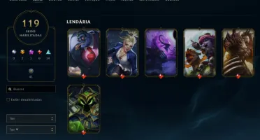 Conta LOL Full Acesso - 121 Champs e 119 Skins - Rammus Rei