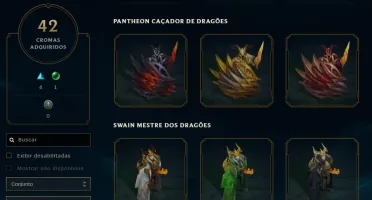 Borda Platina, 164 Skins e 19 Gemas