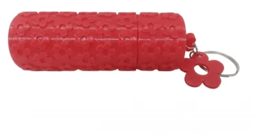 Chaveiro Porta-Protetor Labial Floral com Tampa