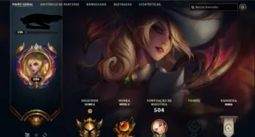 Conta lvl 526, ouro 2 145 campeões 185 skin