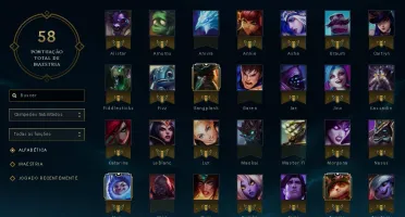 Conta unranked 35 champions 12 skins.