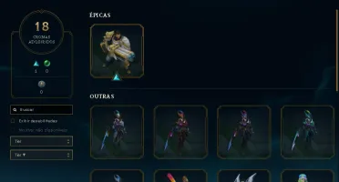 CONTA DE LOL GOLD 3, 18 CROMAS, 2 ULTIMATES, 7 LENDARIAS.