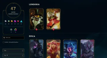 Lol Esmeralda, 47 Skins, Skins Lendárias, 25K Ea, Lvl 50