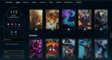 Conta ouro 3 com TODOS os champs e 113 Skins (LEVEL 613)