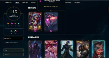 Conta ouro 3 com TODOS os champs e 113 Skins (LEVEL 613)