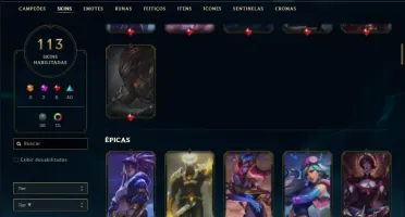 Conta ouro 3 com TODOS os champs e 113 Skins (LEVEL 613)