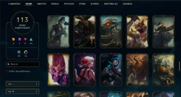 Conta ouro 3 com TODOS os champs e 113 Skins (LEVEL 613)