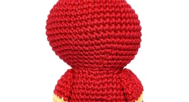 Papagaio Vermelho em Amigurumi