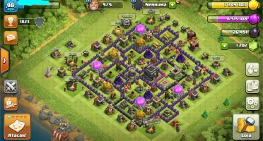 Clash of Clans CV9 1200 gemas