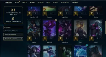 Platina 3 com 50 Champs e 11 Skins ( SEM EMAIL CONFIRMADO )