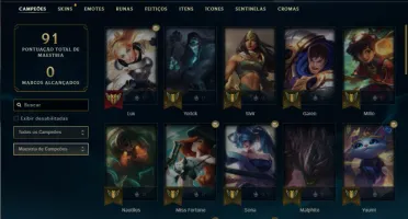 Platina 3 com 50 Champs e 11 Skins ( SEM EMAIL CONFIRMADO )