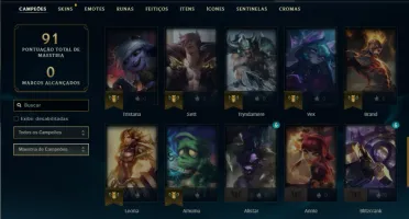 Platina 3 com 50 Champs e 11 Skins ( SEM EMAIL CONFIRMADO )