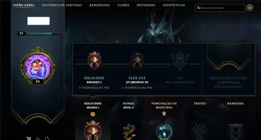 Conta Lol Bronze - NOVA