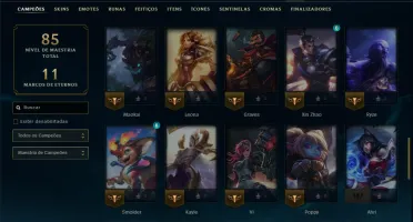 Esmeralda 4 com 60 Champs e 9 Skins