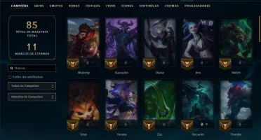 Esmeralda 4 com 60 Champs e 9 Skins