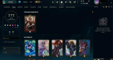 Conta Lol com skin transcendente