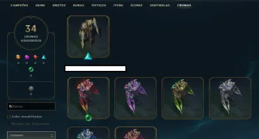 CONTA LOL TODAS SKINS/CROMAS DO NINJA DAS SOMBRAS